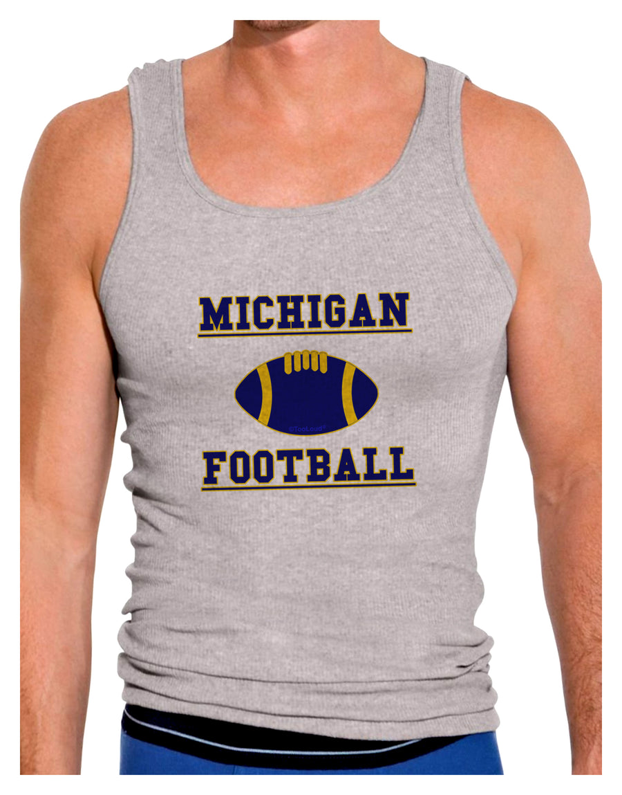 Michigan Football Mens Ribbed Tank Top by TooLoud-Mens Ribbed Tank Top-TooLoud-White-Small-Davson Sales