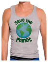 Save the Planet - Earth Mens Ribbed Tank Top-Mens Ribbed Tank Top-TooLoud-Heather-Gray-Small-Davson Sales