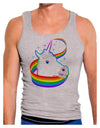 Magical Horn Rainbow Unicorn Mens Ribbed Tank Top-Mens Ribbed Tank Top-TooLoud-Heather-Gray-Small-Davson Sales
