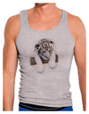 Leopard Cub Mens Ribbed Tank Top-Mens Ribbed Tank Top-TooLoud-Heather-Gray-Small-Davson Sales