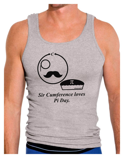 Sir Cumference Loves Pi Day Mens Ribbed Tank Top-Mens Ribbed Tank Top-TooLoud-Heather-Gray-Small-Davson Sales