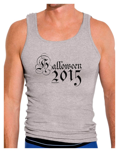 Halloween Current Year Script Text Mens Ribbed Tank Top-Mens Ribbed Tank Top-TooLoud-Heather-Gray-Small-Davson Sales