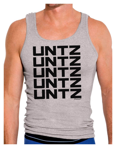 Untz Untz Untz Untz Untz EDM Design Mens Ribbed Tank Top-Mens Ribbed Tank Top-TooLoud-Heather-Gray-Small-Davson Sales