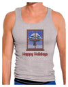 Frosty Window - Happy Holidays Mens Ribbed Tank Top-Mens Ribbed Tank Top-TooLoud-Heather-Gray-Small-Davson Sales
