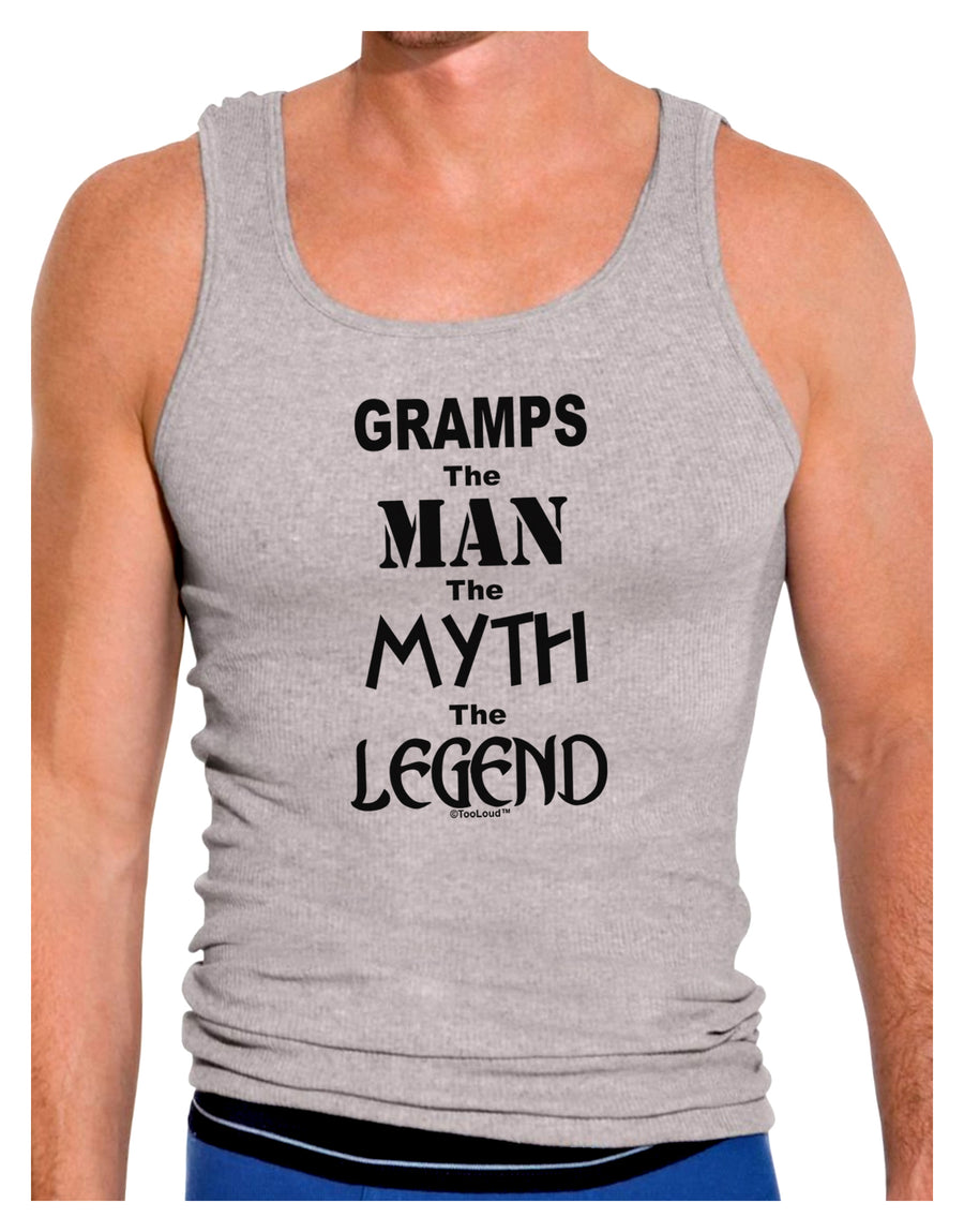 Gramps The Man The Myth The Legend Mens Ribbed Tank Top by TooLoud-Mens Ribbed Tank Top-TooLoud-White-Small-Davson Sales