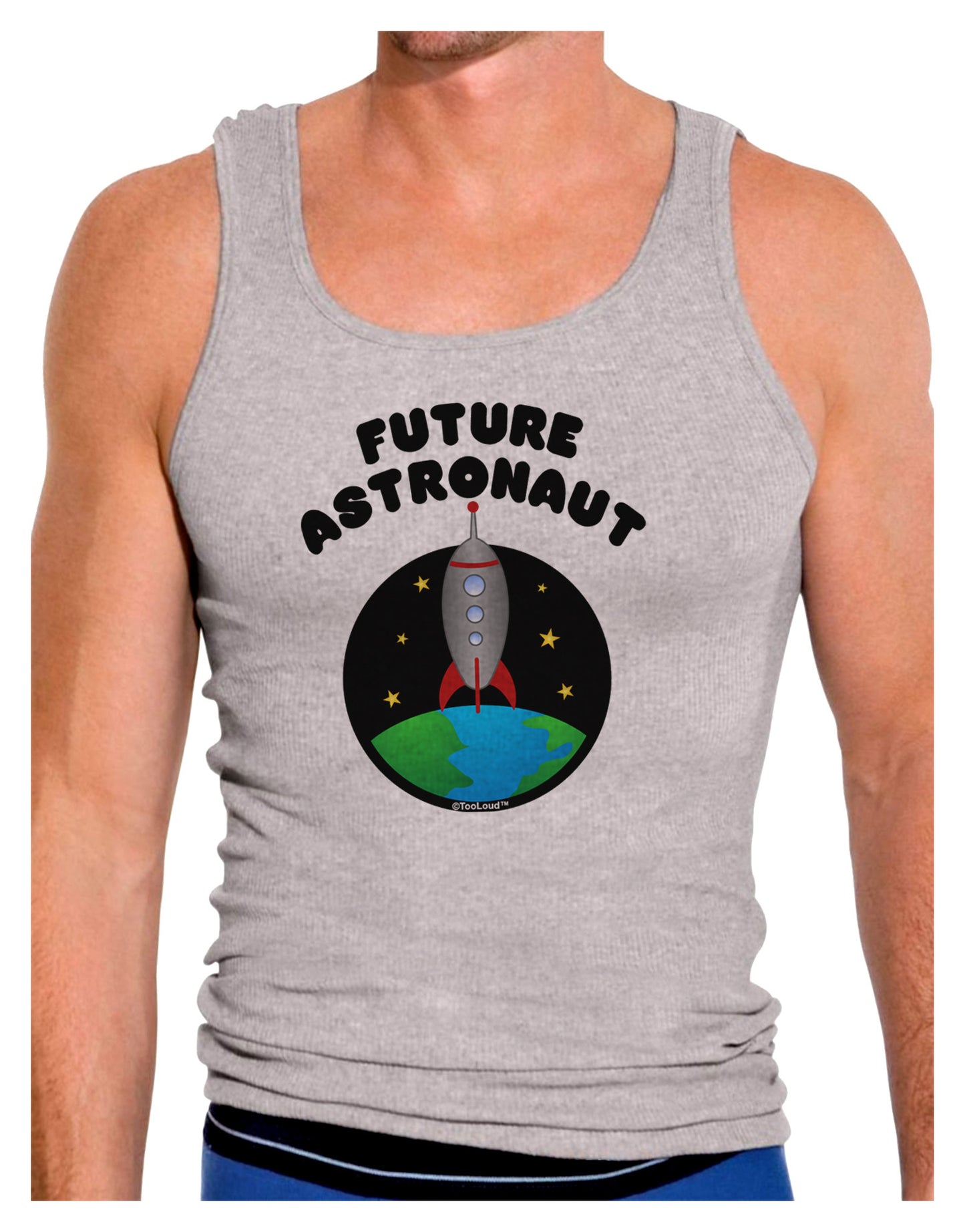 Future Astronaut Color Mens Ribbed Tank Top-Mens Ribbed Tank Top-TooLoud-Heather-Gray-Small-Davson Sales