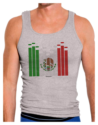 Mexican Flag Levels - Cinco De Mayo Mens Ribbed Tank Top-Mens Ribbed Tank Top-TooLoud-Heather-Gray-Small-Davson Sales