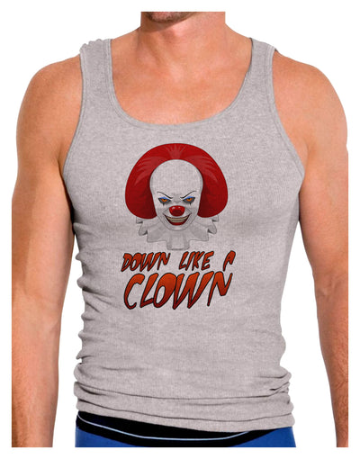 Down Like a Clown Mens Ribbed Tank Top-Mens Ribbed Tank Top-TooLoud-Heather-Gray-Small-Davson Sales