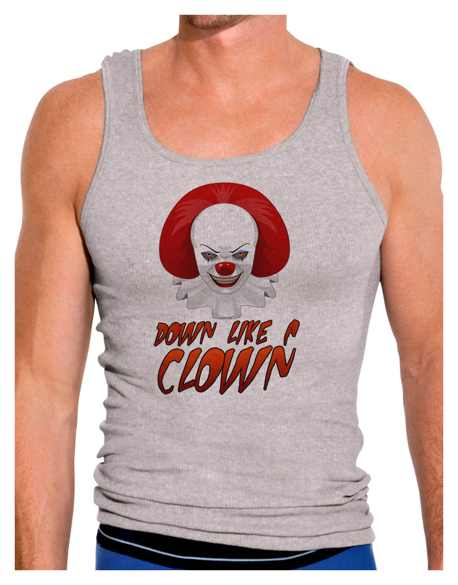 Down Like a Clown Mens Ribbed Tank Top-Mens Ribbed Tank Top-TooLoud-White-Small-Davson Sales