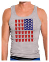 Beer Pong Flag Mens Ribbed Tank Top-Mens Ribbed Tank Top-TooLoud-Heather-Gray-Small-Davson Sales