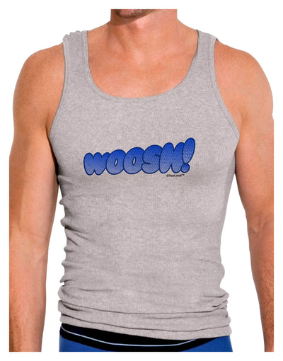 Onomatopoeia WOOSH Mens Ribbed Tank Top-Mens Ribbed Tank Top-TooLoud-Heather-Gray-Small-Davson Sales