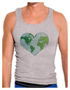 World Globe Heart Mens Ribbed Tank Top-Mens Ribbed Tank Top-TooLoud-Heather-Gray-Small-Davson Sales