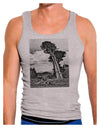 Colorado Landscape Monochrome Mens Ribbed Tank Top-Mens Ribbed Tank Top-TooLoud-Heather-Gray-Small-Davson Sales