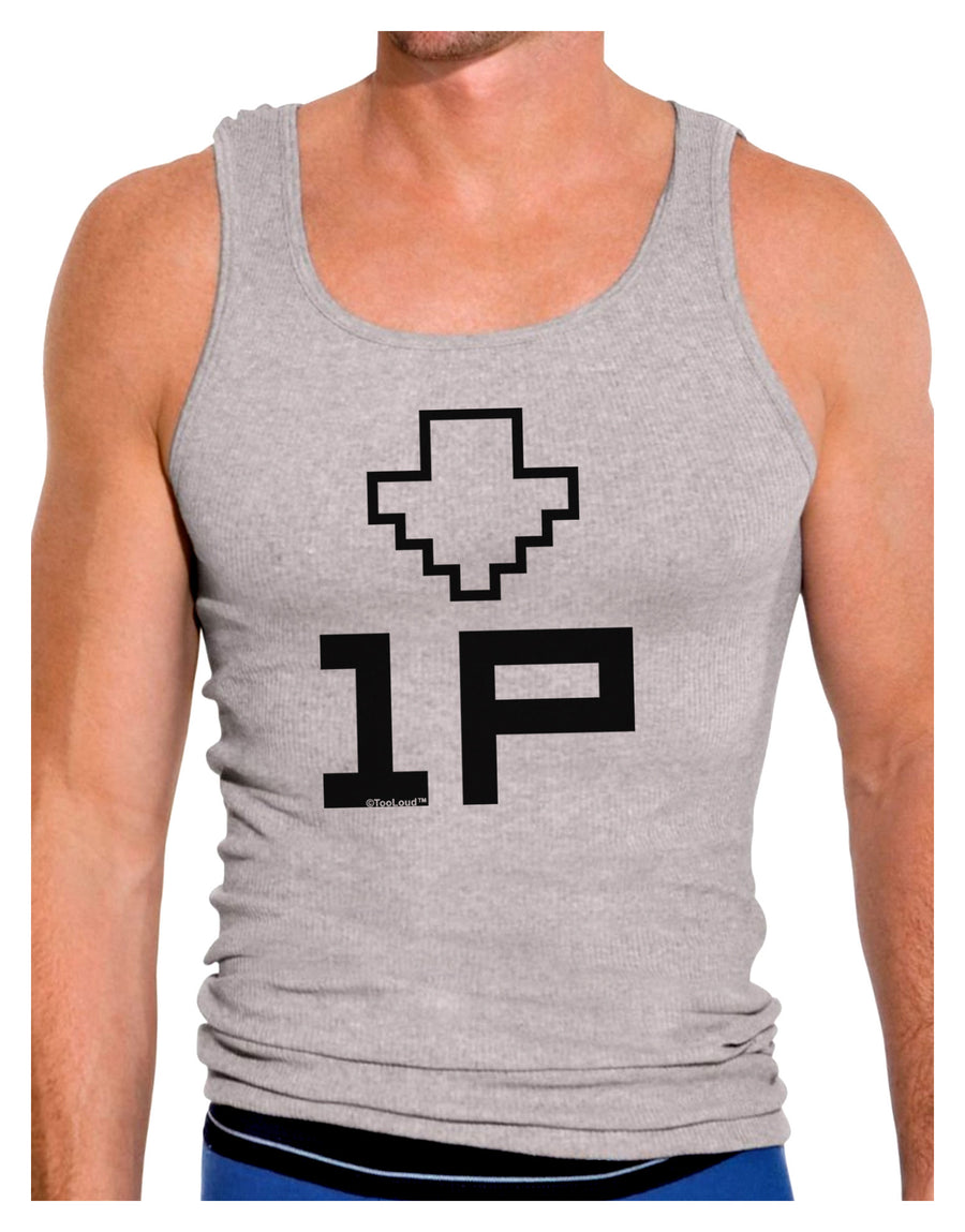 Player One Couples Design Mens Ribbed Tank Top-Mens Ribbed Tank Top-TooLoud-White-Small-Davson Sales