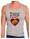 Tacos Are the Way To My Heart Mens Ribbed Tank Top-Mens Ribbed Tank Top-TooLoud-Heather-Gray-Small-Davson Sales