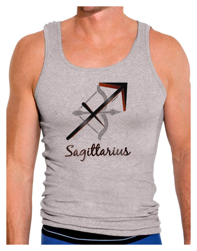 Sagittarius Symbol Mens Ribbed Tank Top-Mens Ribbed Tank Top-TooLoud-Heather-Gray-Small-Davson Sales