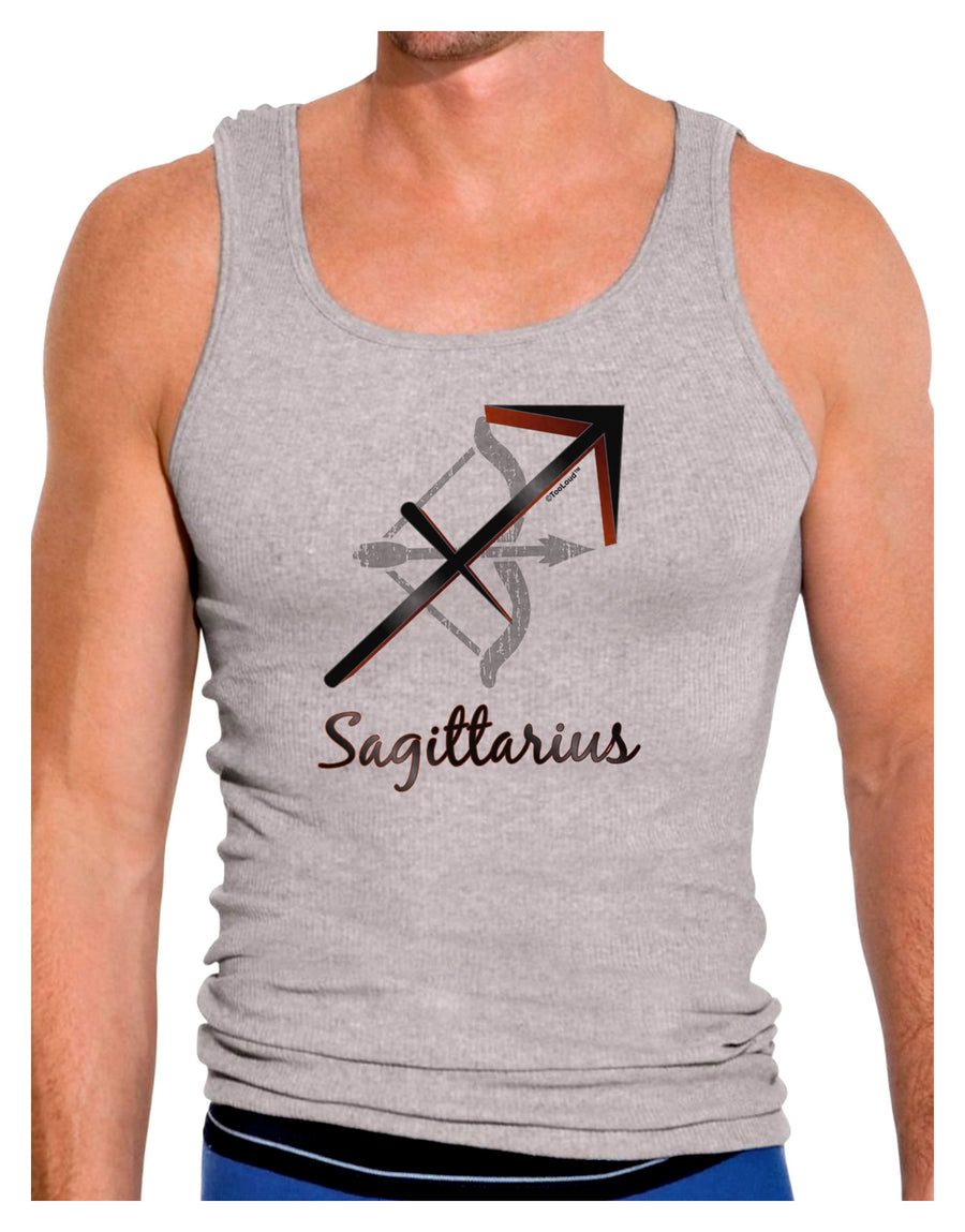 Sagittarius Symbol Mens Ribbed Tank Top-Mens Ribbed Tank Top-TooLoud-White-Small-Davson Sales