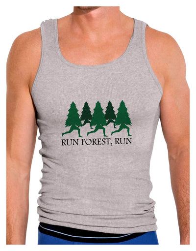 Run Forest Run Funny Mens Ribbed Tank Top by TooLoud-Mens Ribbed Tank Top-TooLoud-Heather-Gray-Small-Davson Sales