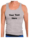 Enter Your Own Words Customized Text Mens Ribbed Tank Top-Mens Ribbed Tank Top-TooLoud-Heather-Gray-Small-Davson Sales