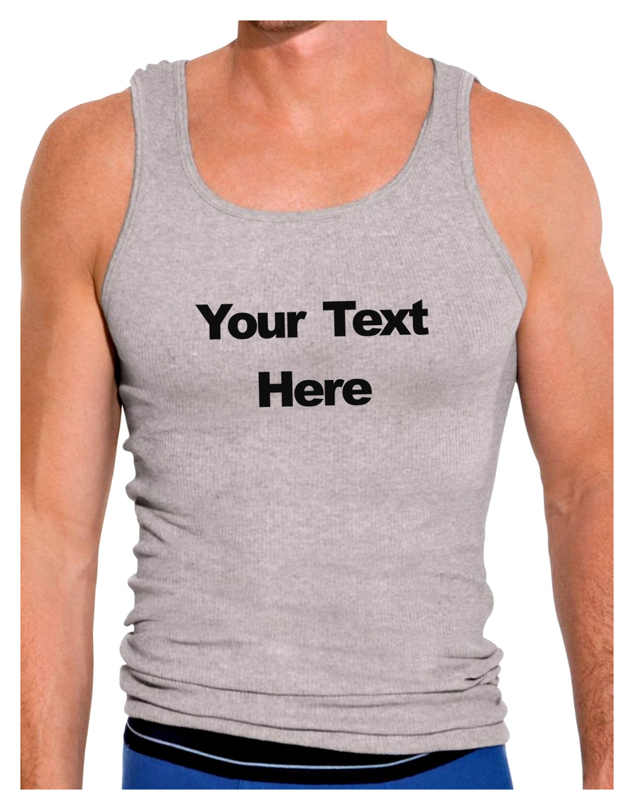 Enter Your Own Words Customized Text Mens Ribbed Tank Top-Mens Ribbed Tank Top-TooLoud-White-Small-Davson Sales
