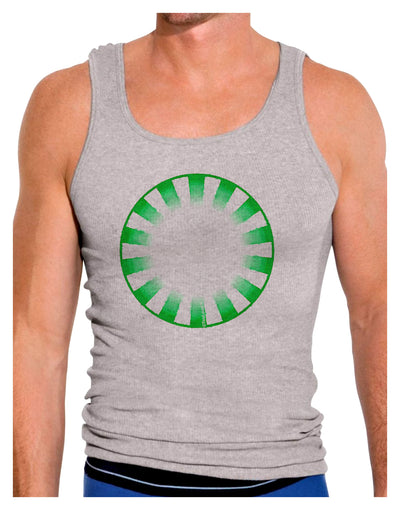 TooLoud Watercolor Spearmint Mens Ribbed Tank Top-Mens Ribbed Tank Top-TooLoud-Heather-Gray-Small-Davson Sales