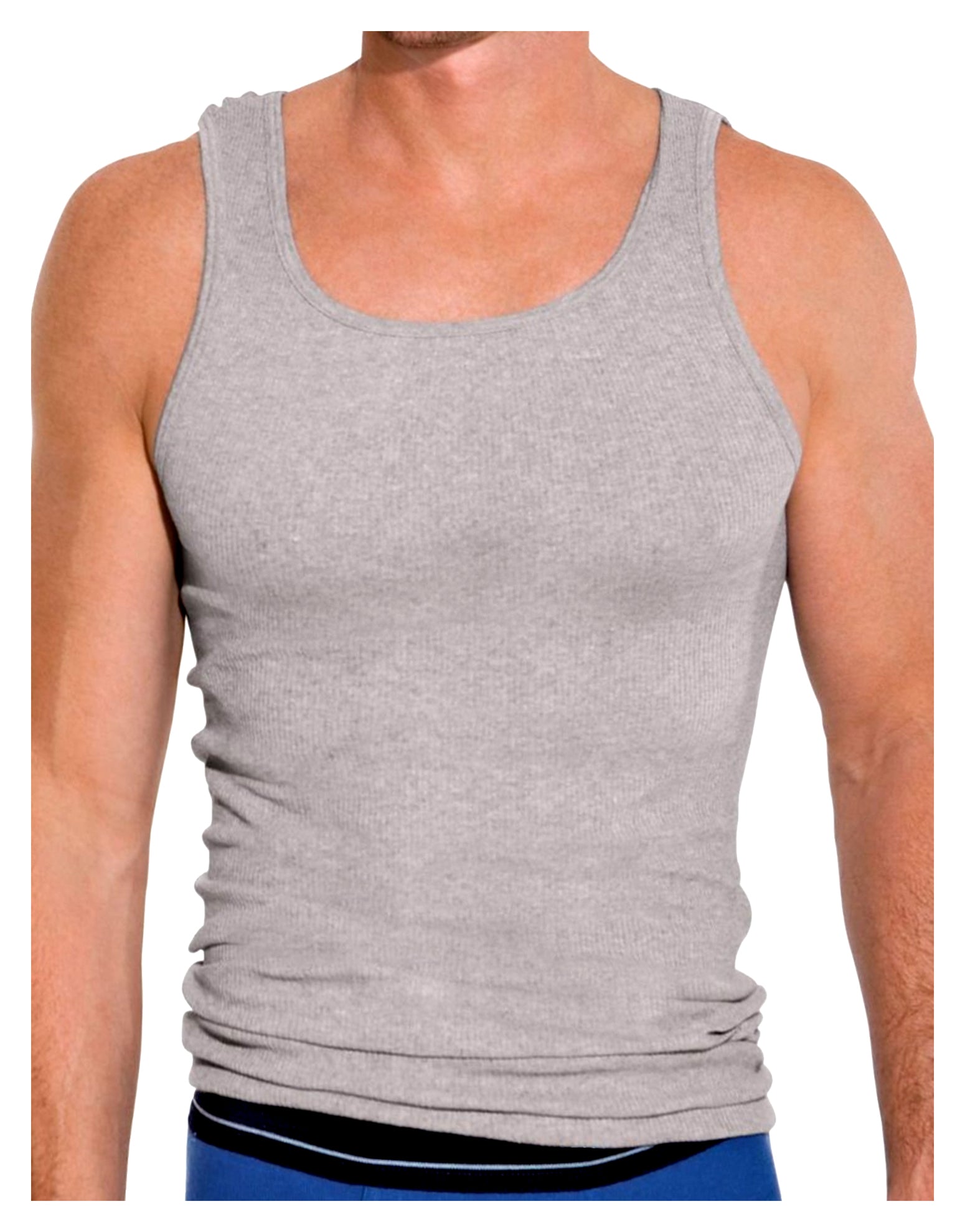 String-Neck Ribbed Tank Top