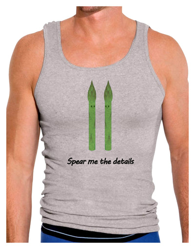 Asparagus - Spear Me the Details Mens Ribbed Tank Top-Mens Ribbed Tank Top-TooLoud-Heather-Gray-Small-Davson Sales