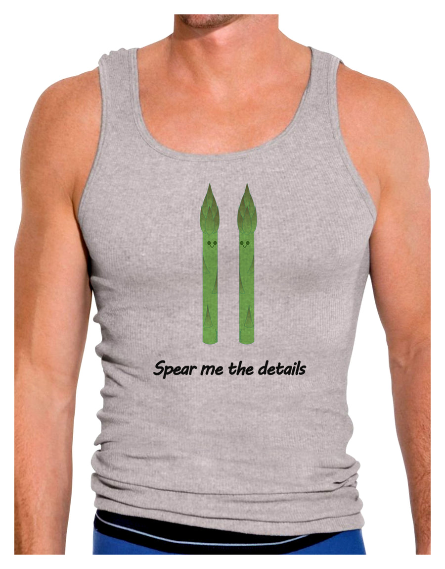 Asparagus - Spear Me the Details Mens Ribbed Tank Top-Mens Ribbed Tank Top-TooLoud-White-Small-Davson Sales