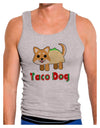 Cute Taco Dog Text Mens Ribbed Tank Top-Mens Ribbed Tank Top-TooLoud-Heather-Gray-Small-Davson Sales