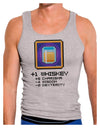 Pixel Whiskey Item Mens Ribbed Tank Top-Mens Ribbed Tank Top-TooLoud-Heather-Gray-Small-Davson Sales