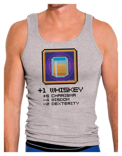 Pixel Whiskey Item Mens Ribbed Tank Top-Mens Ribbed Tank Top-TooLoud-Heather-Gray-Small-Davson Sales