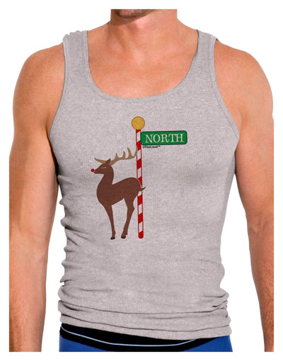 Rudolf Ratchet Reindeer Color Mens Ribbed Tank Top-Mens Ribbed Tank Top-TooLoud-Heather-Gray-Small-Davson Sales