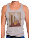 Hotdog in a Hallway Mens Ribbed Tank Top-Mens Ribbed Tank Top-TooLoud-Heather-Gray-Small-Davson Sales