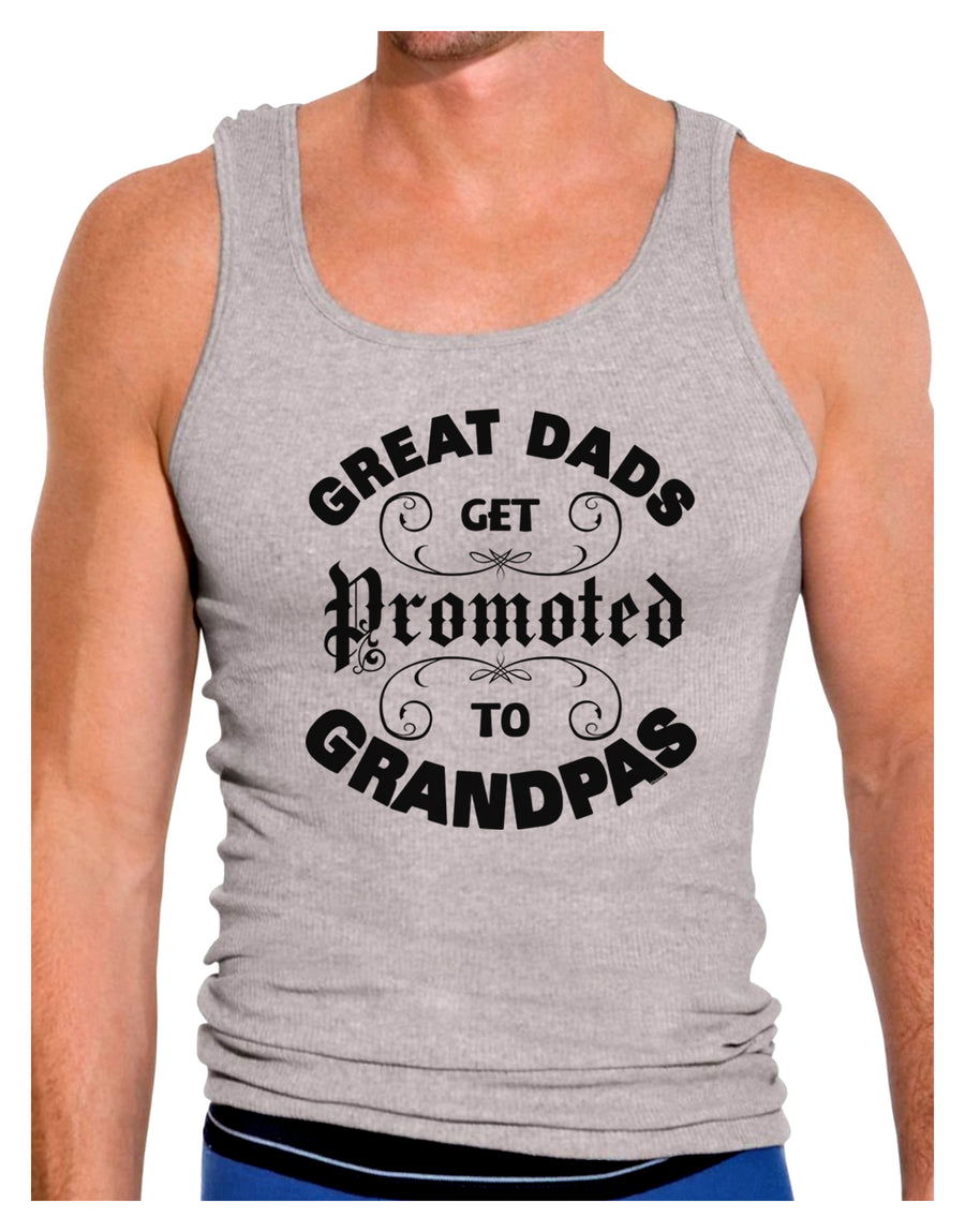 Great Dads get Promoted to Grandpas Mens Ribbed Tank Top-TooLoud-White-Small-Davson Sales
