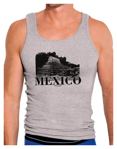 Mexico - Temple No 2 Mens Ribbed Tank Top-Mens Ribbed Tank Top-TooLoud-Heather-Gray-Small-Davson Sales