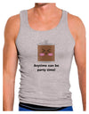 Anytime can be party time Mens Ribbed Tank Top-Mens Ribbed Tank Top-TooLoud-Heather-Gray-Small-Davson Sales