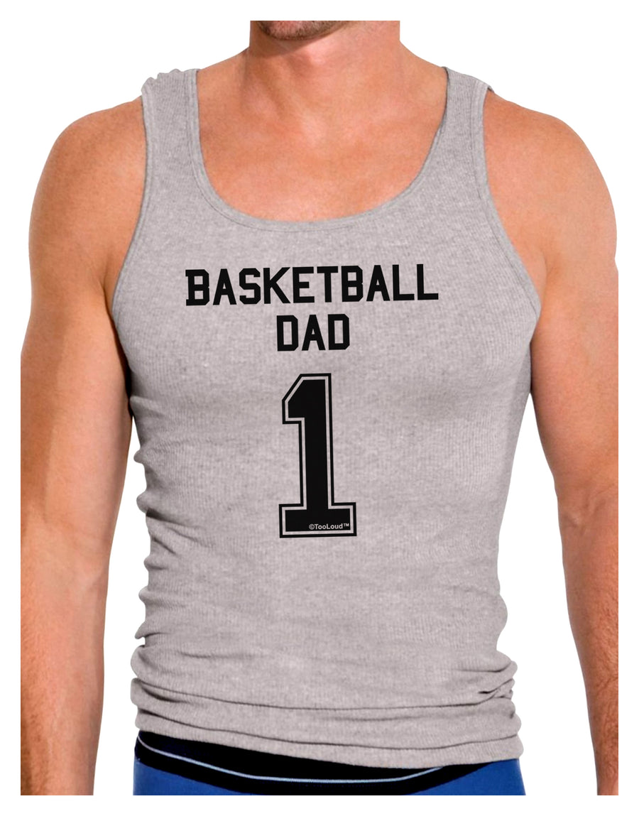 Basketball Dad Jersey Mens Ribbed Tank Top by TooLoud-Mens Ribbed Tank Top-TooLoud-White-Small-Davson Sales