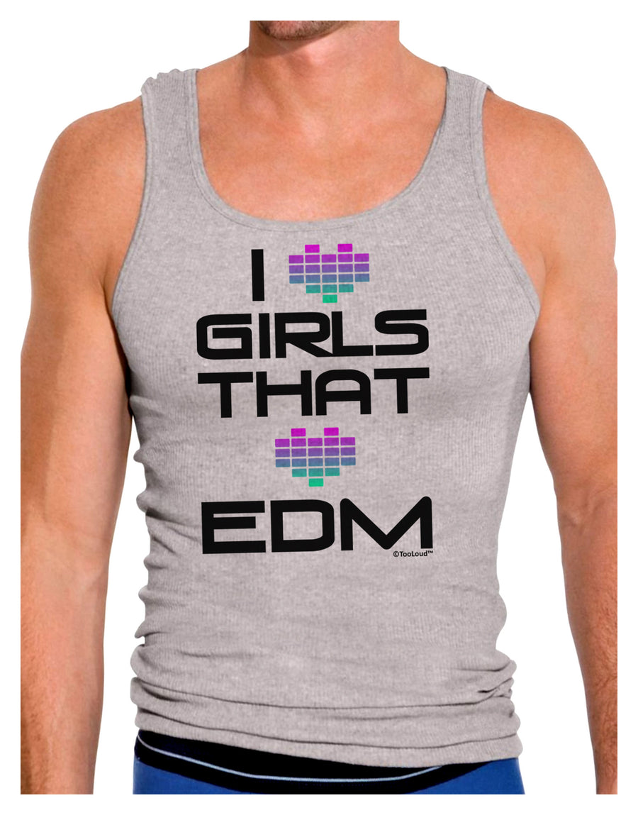 I Heart Girls That Heart EDM Mens Ribbed Tank Top-Mens Ribbed Tank Top-TooLoud-White-Small-Davson Sales