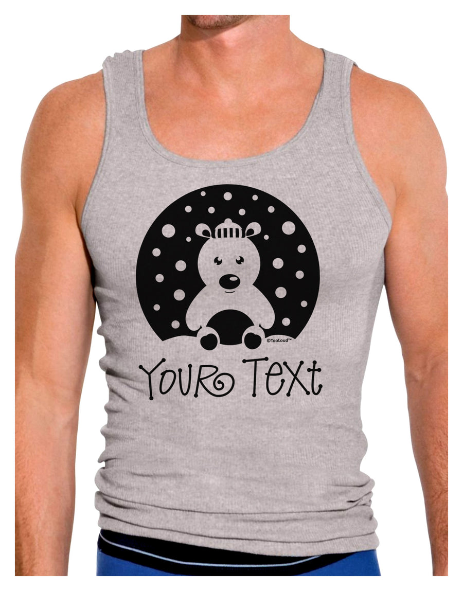 Personalized Matching Polar Bear Family Design - Your Text Mens Ribbed Tank Top-Mens Ribbed Tank Top-TooLoud-White-Small-Davson Sales