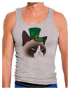 Leprechaun Disgruntled Cat Mens Ribbed Tank Top-Mens Ribbed Tank Top-TooLoud-Heather-Gray-Small-Davson Sales