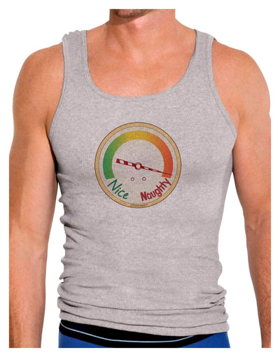 Naughty or Nice Meter Naughty Mens Ribbed Tank Top-Mens Ribbed Tank Top-TooLoud-Heather-Gray-Small-Davson Sales