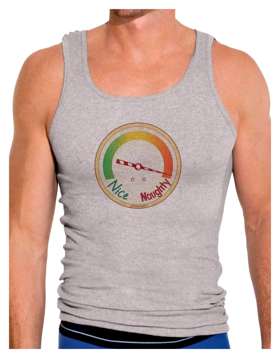 Naughty or Nice Meter Naughty Mens Ribbed Tank Top-Mens Ribbed Tank Top-TooLoud-White-Small-Davson Sales