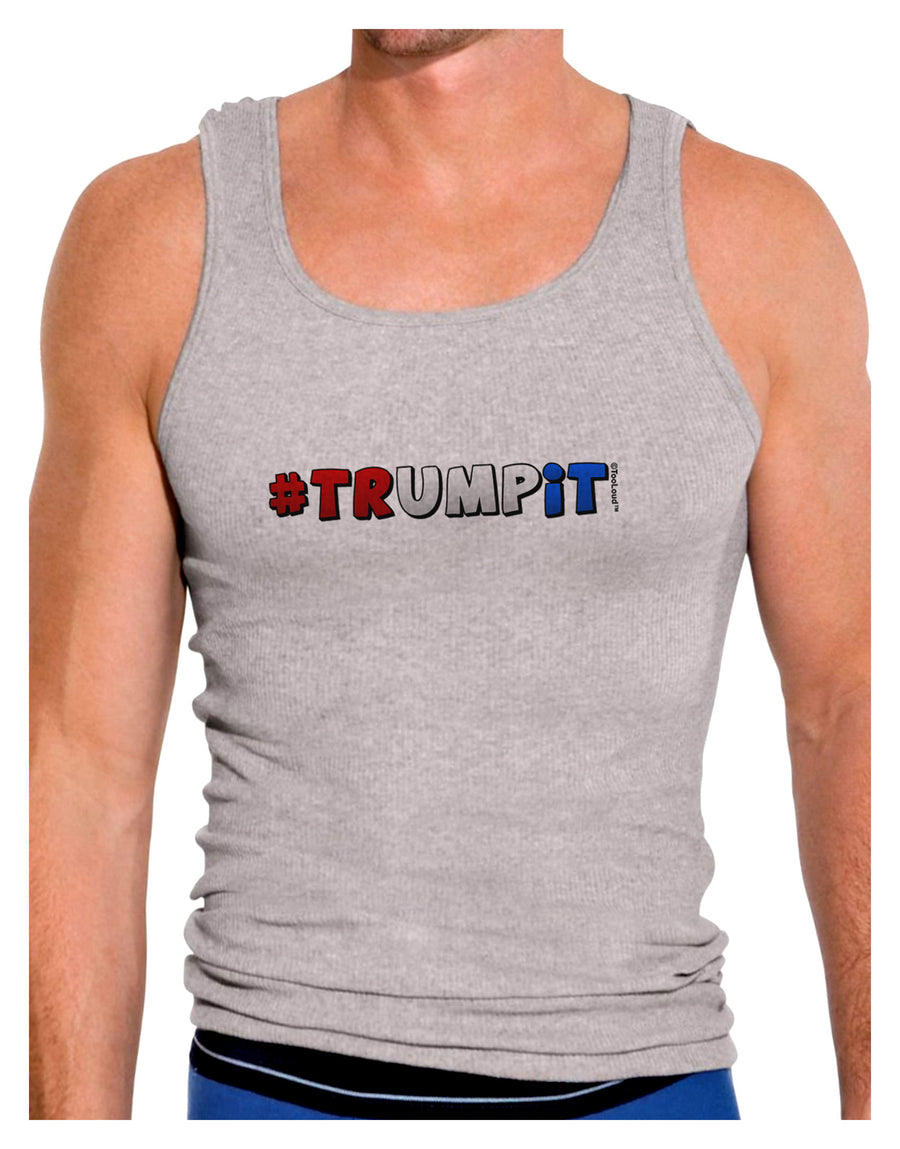 Hashtag Trumpit Mens Ribbed Tank Top-Mens Ribbed Tank Top-TooLoud-White-Small-Davson Sales