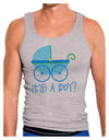 It's a Boy - Baby Boy Carriage Mens Ribbed Tank Top-Mens Ribbed Tank Top-TooLoud-Heather-Gray-Small-Davson Sales