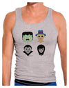 Cute Pixel Monsters Mens Ribbed Tank Top-Mens Ribbed Tank Top-TooLoud-Heather-Gray-Small-Davson Sales