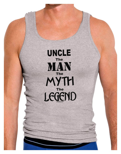 Uncle The Man The Myth The Legend Mens Ribbed Tank Top by TooLoud-Mens Ribbed Tank Top-TooLoud-Heather-Gray-Small-Davson Sales