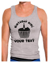 Personalized Birthday Girl Cupcake -Customizable- Name Mens Ribbed Tank Top-Mens Ribbed Tank Top-TooLoud-Heather-Gray-Small-Davson Sales