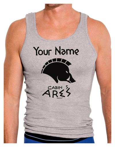 Personalized Cabin 5 Ares Mens Ribbed Tank Top by-Mens Ribbed Tank Top-TooLoud-Heather-Gray-Small-Davson Sales