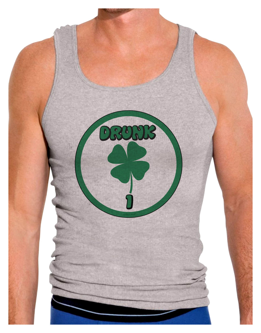 Drunk 1 Funny Mens Ribbed Tank Top by TooLoud-Mens Ribbed Tank Top-TooLoud-White-Small-Davson Sales