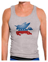 TooLoud Unicorn Political Symbol Mens Ribbed Tank Top-Mens Ribbed Tank Top-TooLoud-Heather-Gray-Small-Davson Sales